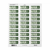 Moderne groene sneeuwvlokken Adresetiketten Etiket (Full Sheet)