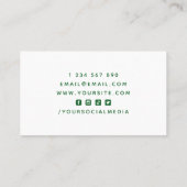 Moderne Groene Soccer Player Coach in Motion Sport Visitekaartje (Achterkant)