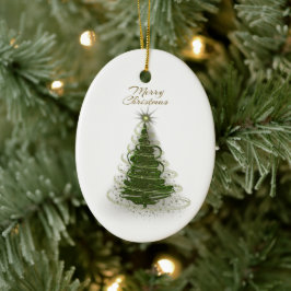 Moderne groene spiraal kerstboom, ronde ornament