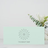 Moderne groene spiraalstip elegante cadeaubon (Staand voorkant)