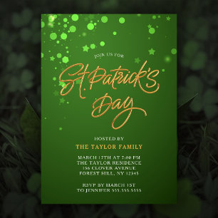 Moderne Groene St. Patrick's Day Feest Kaart