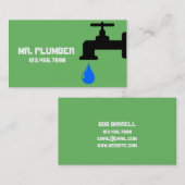 Moderne groene stekker visitekaartje (Voorkant / Achterkant)