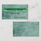 Moderne groene streepjesbannerstripes visitekaartje (Voorkant / Achterkant)