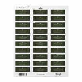 Moderne groene strepen afstudeeradres etiket (Full Sheet)