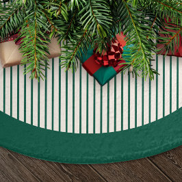 Moderne groene strepen Kerstmis Kerstboom Rok
