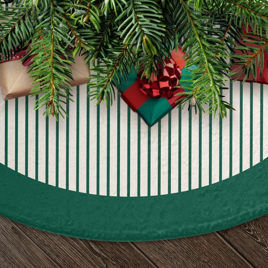 Moderne groene strepen Kerstmis Kerstboom Rok