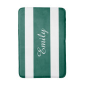 Moderne Groene Strepen Patroonnaam Badmat (Voorkant Verticaal)