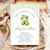 Moderne groene strepen Perfect Pair Bruidsdouche Kaart