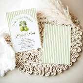 Moderne groene strepen Perfect Pair Bruidsdouche Kaart