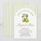 Moderne groene strepen Perfect Pair Bruidsdouche Kaart (Voorkant / Achterkant)