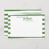 Moderne, groene strepen Word van Advice-Kaarten Advieskaart (Voorkant / Achterkant)