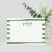 Moderne, groene strepen Word van Advice-Kaarten Advieskaart (Staand voorkant)