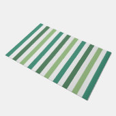 Moderne groene strepenpatroon deurmat (Schuin)