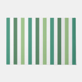 Moderne groene strepenpatroon deurmat (Voorkant)