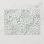 Moderne groene succulent | Details van de huwelijk Informatiekaartje (Achterkant)