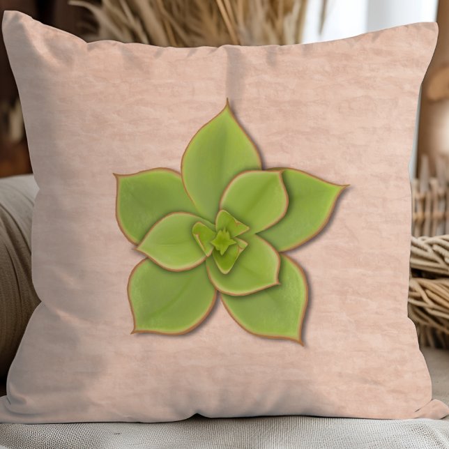 Moderne groene succulente botanische kussen (Creator heeft geüpload)