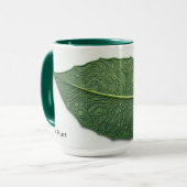 Moderne Groene Tech Blad Gepersonaliseerd Mok (Voorkant links)