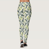 Moderne Groene Tegel Leggings (Achterkant)