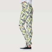 Moderne Groene Tegel Leggings (Links)
