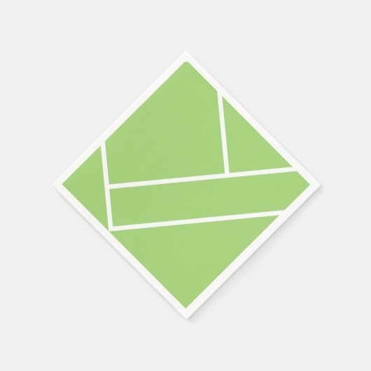 Moderne groene tennisbaan servet (Hoek)