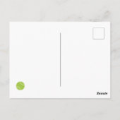 Moderne groene tennisbal gestreepte verjaardag briefkaart (Achterkant)