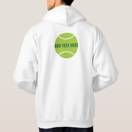 Moderne groene tennisbal hoodie (Achterkant)