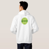 Moderne groene tennisbal hoodie (Achterkant volledig)