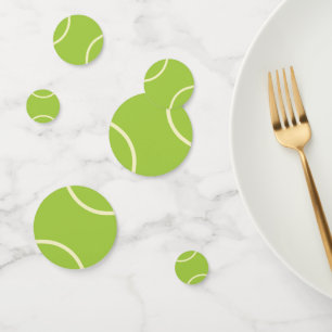 Moderne groene tennisbal partij confetti