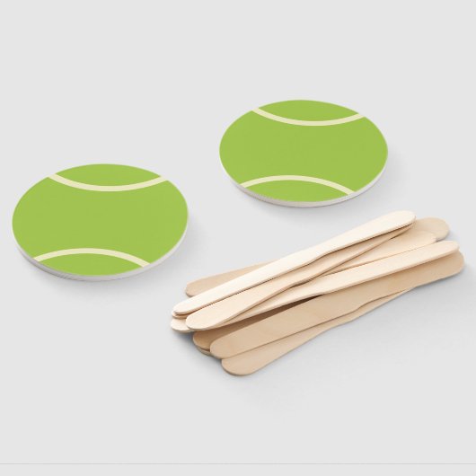 Moderne groene tennisbal partij handwaaier (Niet-gemonteerd)