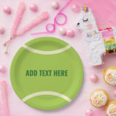 Moderne groene tennisbal partij papieren bordje (Feest)