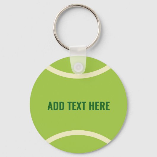 Moderne groene tennisbal partij sleutelhanger (Voorkant)