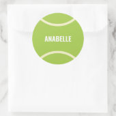 Moderne groene tennisbal ronde sticker (Tas)