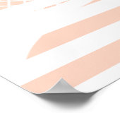 Moderne Groene Tennisbal Roze Naam Poster (Hoek)