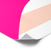 Moderne Groene Tennisbal Roze Naam Poster (Hoek)