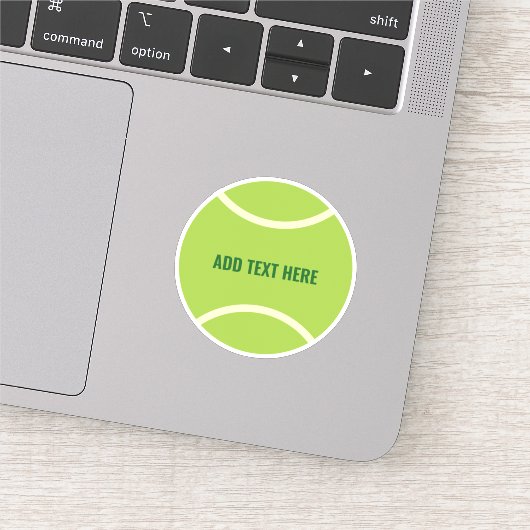 Moderne groene tennisbal sticker (Detail)