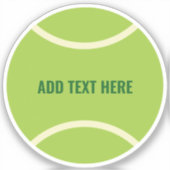 Moderne groene tennisbal sticker (Voorkant)