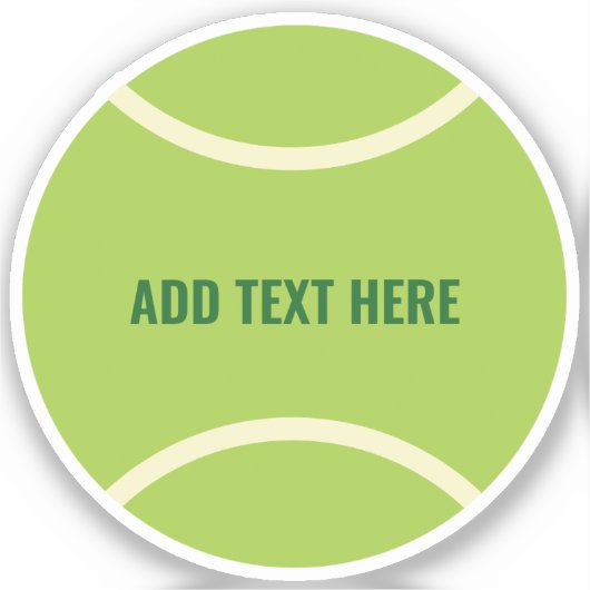Moderne groene tennisbal sticker (Voorkant)