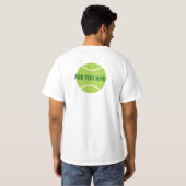 Moderne groene tennisbal t-shirt (Achterkant volledig)