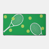 Moderne groene tennisracket bal bureaumat (Voorkant)