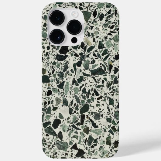 Moderne Groene Terrazzo Patroon Abstract Case-Mate iPhone Case (Achterkant)