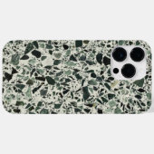 Moderne Groene Terrazzo Patroon Abstract Case-Mate iPhone Case (Achterkant (horizontaal))