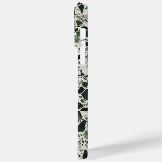 Moderne Groene Terrazzo Patroon Abstract Case-Mate iPhone Case (Achterkant / Links)