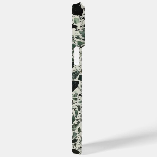 Moderne Groene Terrazzo Patroon Abstract Case-Mate iPhone Case (Achterkant / Rechts)