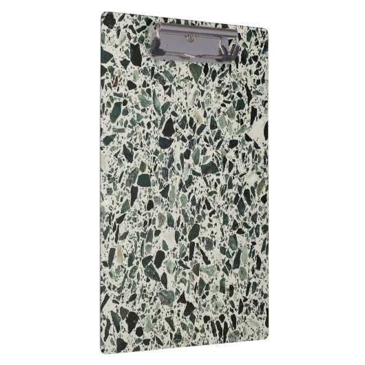 Moderne groene terrazzo-patroon abstract klembord (Rechts)