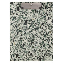 Moderne groene terrazzo-patroon abstract klembord