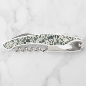 Moderne groene terrazzo-patroon abstract kurkentrekker (Achterkant)