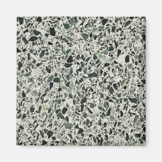 Moderne groene terrazzo-patroon abstract magneet (Voorkant)