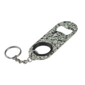 Moderne Groene Terrazzo Patroon Abstract Mini Flessenopener (Voorkant Gekanteld)