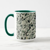 Moderne groene terrazzo-patroon abstract mok (Links)