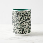 Moderne groene terrazzo-patroon abstract mok (Midden)